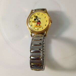 Classic Mickey Mouse Character Watch | Vintage Gold Tone Expansion Strap